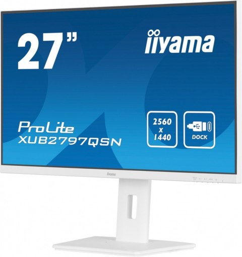 Monitor 27 cali XUB2797QSN-W2 IPS,QHD,USB-c Dock,HDMI,DP,PD-65W,2x2W, 4xUSB(3.2),300cd/m2,80M:1,sRGB:99%/5y/