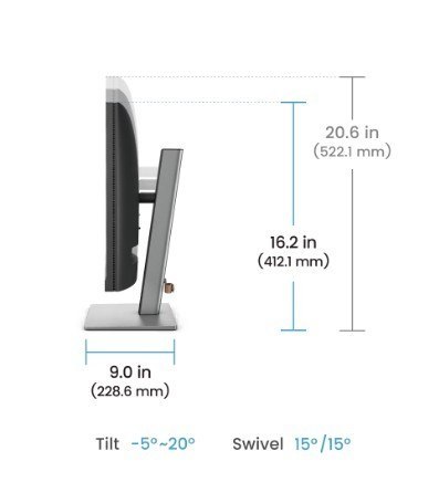 Monitor 24 cale RD240Q WQXGA 5ms/IPS/1200:1/HDMI/DP