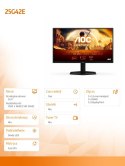 Monitor 25G42E 24.5 cala 180Hz Fast IPS HDMI DP