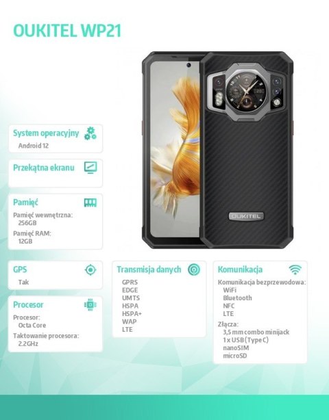 Smartfon WP21 12/256GB czarny
