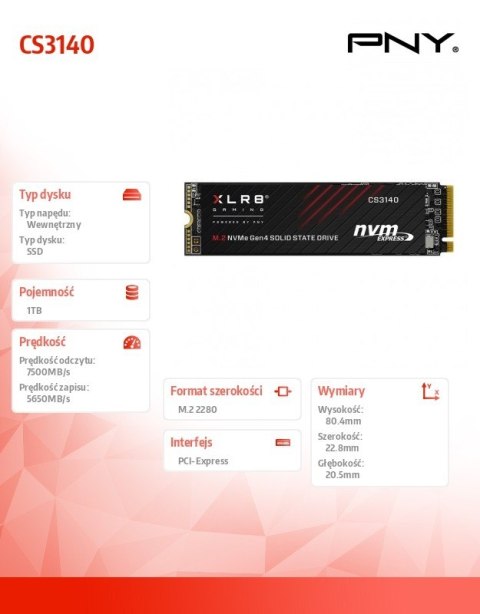 Dysk SSD 1TB M.2 2280 CS3140 Dysk SSD 1TB M.2 2280 CS3140