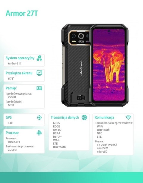 Smartfon Armor 27 4G 12/256GB Czarny Smartfon Armor 27 4G 12/256GB Czarny