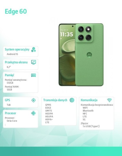 Smartfon Edge 60 pro 12/512GB Shadow-green Smartfon Edge 60 pro 12/512GB Shadow-green