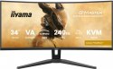 Monitor G-Master 34 cale GCB3486WQSCP-B1,VA,UWQHD,240HZ,0.4ms,1500R,HDR400,500cd,21:9,HDMI (2.1), USB-C dock 95W, RJ45, 2x5W, KV