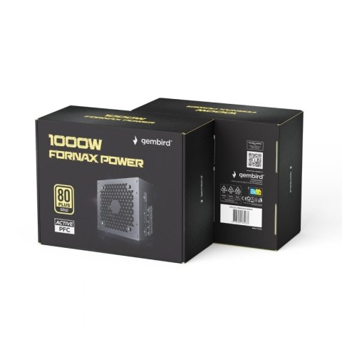 Zasilacz komputerowy Fornax Power 1000W aktywny PFC wentylator 12 cm 80+Gold Zasilacz komputerowy Fornax Power 1000W aktywny PFC wentylator 12 cm 80+Gold