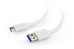 Kabel USB 3.0 C AM/CM 1m/biały