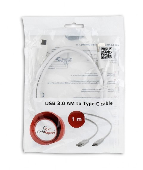 Kabel USB 3.0 C AM/CM 1m/biały Kabel USB 3.0 C AM/CM 1m/biały