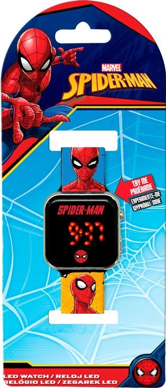 Zegarek LED z kalendarzem Spiderman