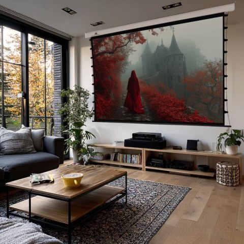 Ekran elektryczny z naciągiem Premium MC-993