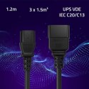 Kabel zasilający do UPS | C20/C13 | 1.2m