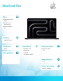 MacBook Pro 16.2 cali: M4 Max 14/32, 36GB, 1TB SSD - Czarny