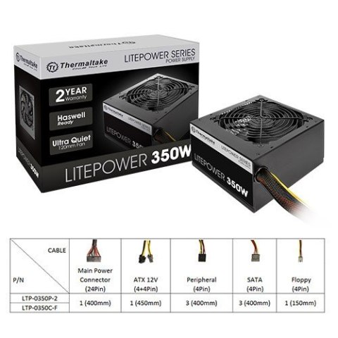 Litepower II Black 350W (Active PFC, 120mm) Litepower II Black 350W (Active PFC, 120mm)