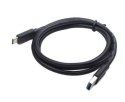Kabel USB 3.0 typ C AM/CM/0.1m/czarny