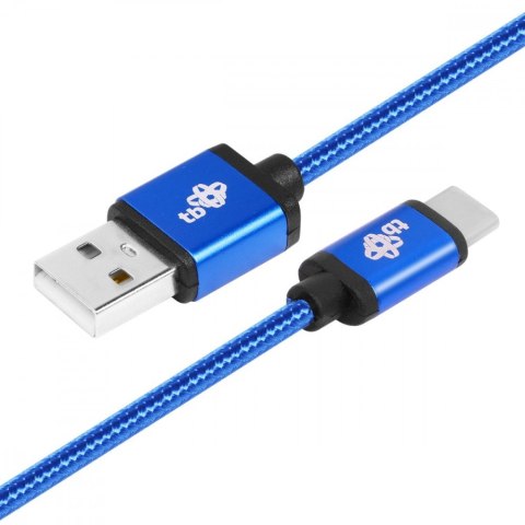 Kabel USB-USB C 1.5m niebieski sznurek Kabel USB-USB C 1.5m niebieski sznurek