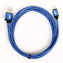 Kabel USB-USB C 1.5m niebieski sznurek