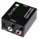 Konwerter cyfrowy Toslink SPDIF, coaxial audio na analog stereo RCA L/R