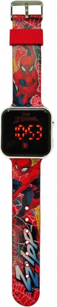 Zegarek LED z kalendarzem Spiderman