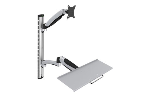 Ramię naścienne pojedyncze, 1xLCD + klawiatura, max. 27", max. 8kg, uchylno-obrotowe 360° (PIVOT) Ramię naścienne pojedyncze, 1xLCD + klawiatura, max. 27", max. 8kg, uchylno-obrotowe 360° (PIVOT)