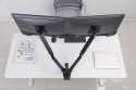 Ramię/uchwyt na dwa monitory biurkowe, regulowane od 17 cali do 32 cale, obciążenie do 9 kg