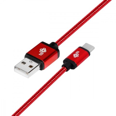 Kabel USB-USB C 1.5m rubinowy sznurek Kabel USB-USB C 1.5m rubinowy sznurek