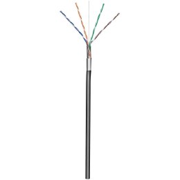 Kabel skrętka zewnętrzna F/UTP Cat5e 4x2 drut CCA 305m czarny