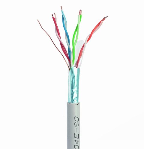 Kabel FTP-ekranowany KAT 5e drut AWG24 305m szary