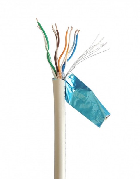Kabel FTP-ekranowany KAT 5e linka AWG24 305m szar