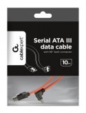 Kabel SATA DATA III dół/prosto metalowe zatrzaski 50cm
