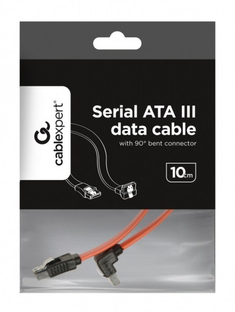 Kabel SATA DATA III dół/prosto metalowe zatrzaski 50cm