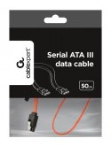Kabel SATA DATA III metalowe zatrzaski 50cm
