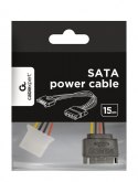 Kabel SATA zasilający(M)->Molex(M) 15cm