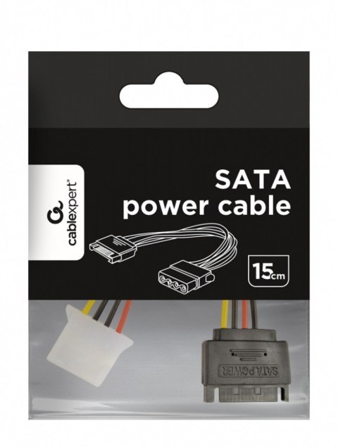 Kabel SATA zasilający(M)->Molex(M) 15cm