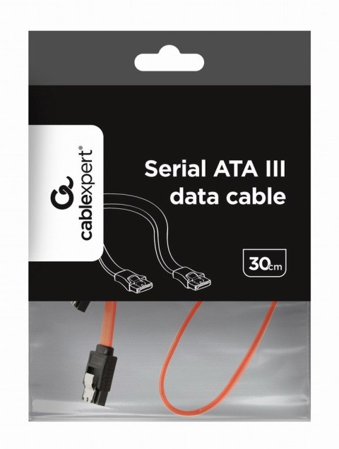 Kabel Serial ATA metalowy zatrzask 30cm