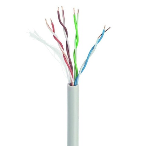 Kabel UTP KAT 5e drut AWG 24 305M szary