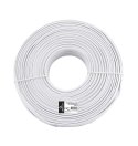 Kabel telefoniczny 4 żyły biały 100m rolka linka