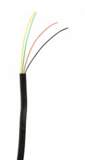 Kabel telefoniczny 4 żyły czarny 100m rolka linka