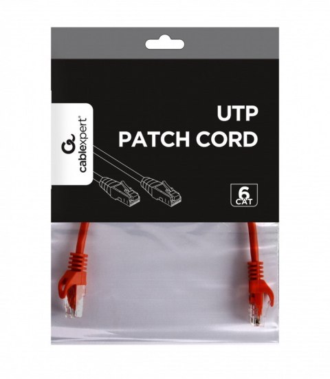 Patch cord Kat.6 UTP 0.25m czerwony