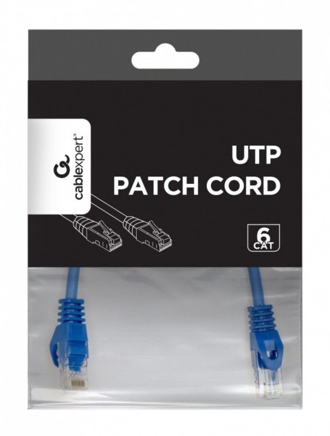 Patch cord Kat.6 UTP 0.25m niebieski