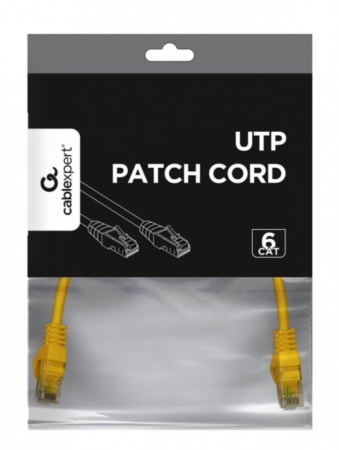 Patch cord Kat.6 UTP 0.25m żółty