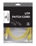 Patch cord Kat.6 UTP 1m żółty