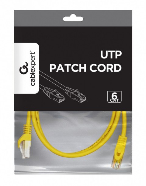 Patch cord Kat.6 UTP 1m żółty