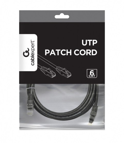 Patch cord Kat.6 UTP 3m czarny