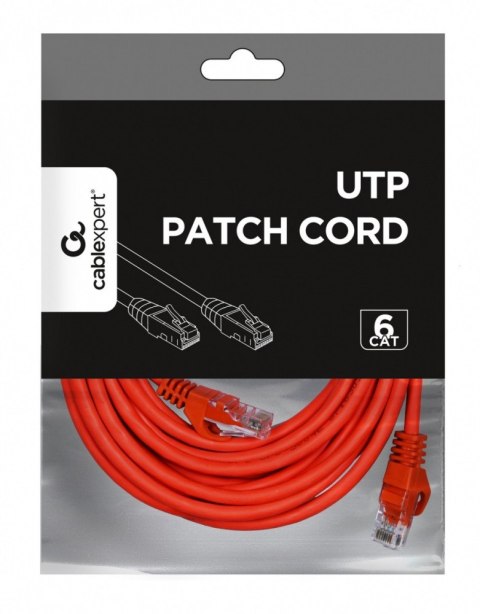 Patch cord Kat.6 UTP 3m czerwony
