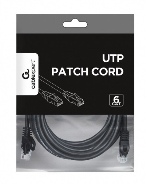 Patch cord Kat.6 UTP 5m czarny