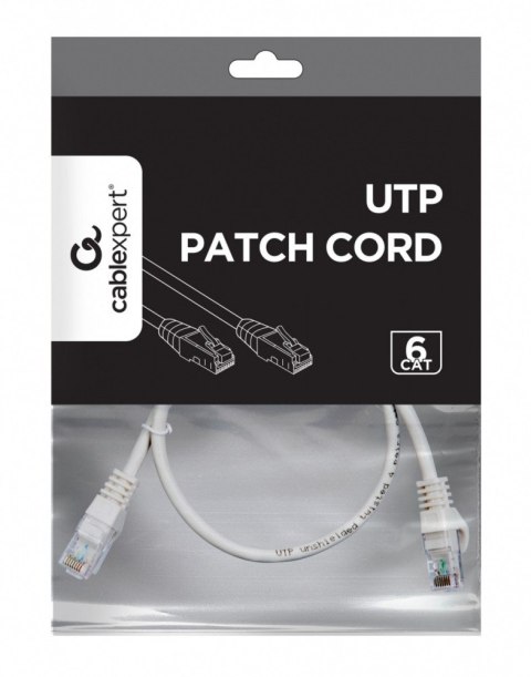 Patch cord UTP kat.6 0.5m szary