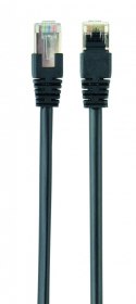 Patch cord ekranowany FTP kat.6 osłonka zalewana 0.5m czarny