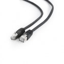 Patch cord ekranowany FTP kat.6 osłonka zalewana 0.5m czarny