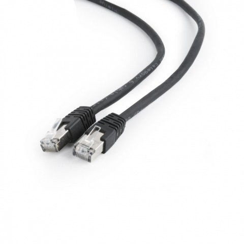 Patch cord ekranowany FTP kat.6 osłonka zalewana 0.5m czarny