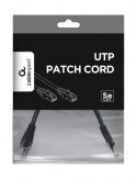 Patch cord kat.5e osłonka zalewana 0.25m czarny
