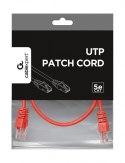 Patch cord kat.5e osłonka zalewana 0.25m czerwony